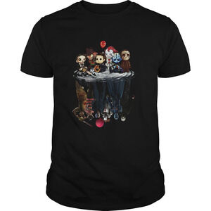 Chibi Horror Characters Water Reflections Shirt